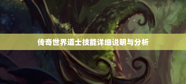 传奇世界道士技能详细说明与分析