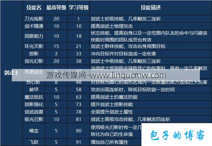 《奇迹之剑》职业攻略