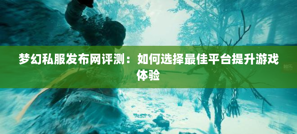 梦幻西游sf评测:如何选择最佳平台提升游戏体验