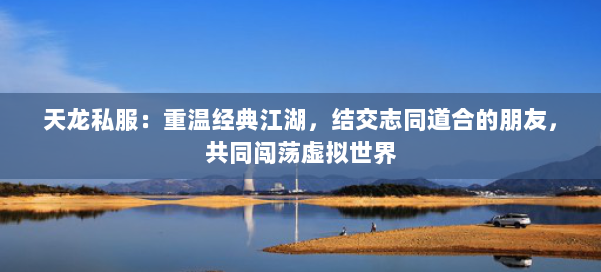 天龙私服:重温经典江湖,结交志同道合的朋友,共同闯荡虚拟世界