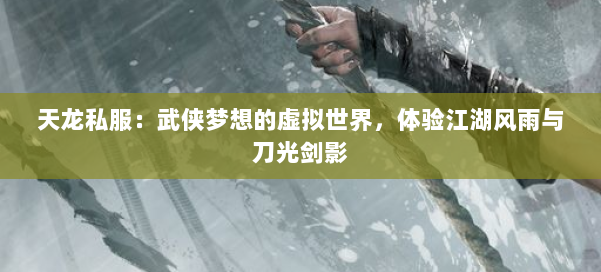 天龙私服：武侠梦想的虚拟世界，体验江湖风雨与刀光剑影