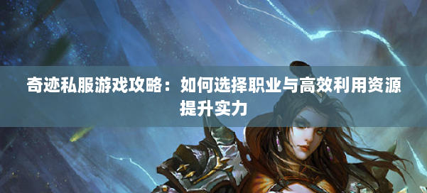 奇迹私服游戏攻略：如何选择职业与高效利用资源提升实力