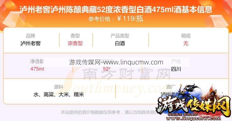 泸州老窖经典典藏传世窖池浓香酒价格指南