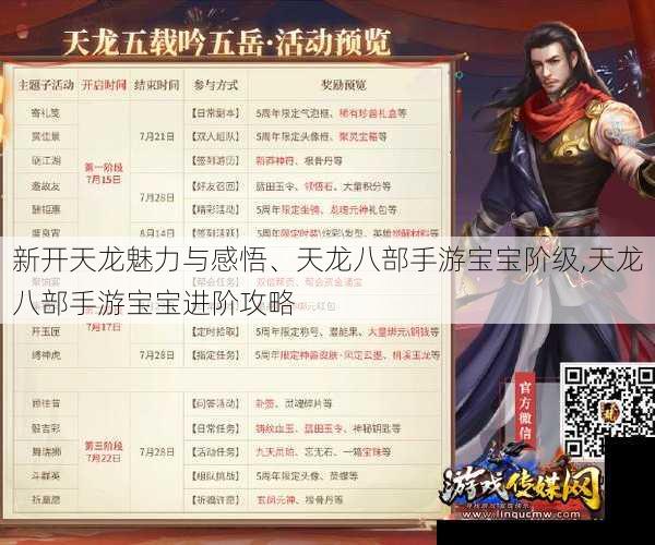 新开天龙魅力与感悟、天龙八部手游宝宝阶级,天龙八部手游宝宝进阶攻略