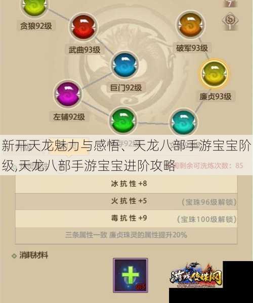 新开天龙魅力与感悟、天龙八部手游宝宝阶级,天龙八部手游宝宝进阶攻略
