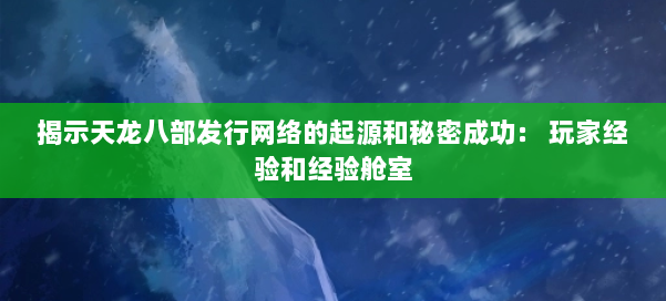 揭示天龙八部发行网络的起源和秘密成功： 玩家经验和经验舱室