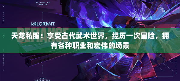 天龙私服:享受古代武术世界,经历一次冒险,拥有各种职业和宏伟的场景