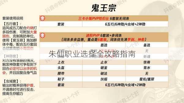 朱仙职业选择全攻略指南